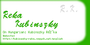 reka kubinszky business card